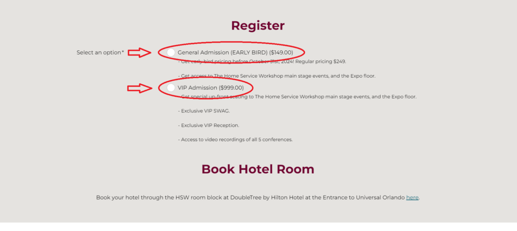 The Home Service Workshop Registration